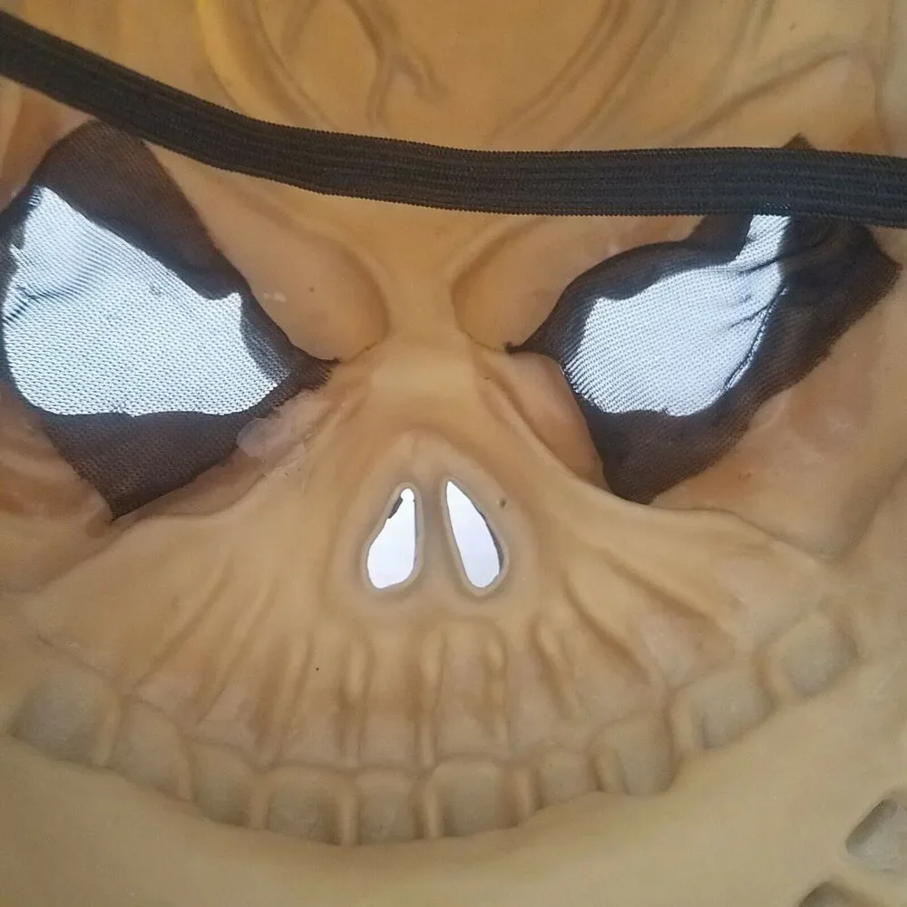 Vintage Halloween Mask Easter Unlimited Scary Face Crypt Ghoul Skeleton Skull